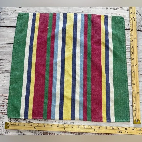 Vintage Tag Textiles Cotton Striped Napkins - Picture 8 of 11